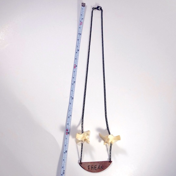 Coyote Vertebrae “FREAK” Oddities Necklace - Picture 6 of 6